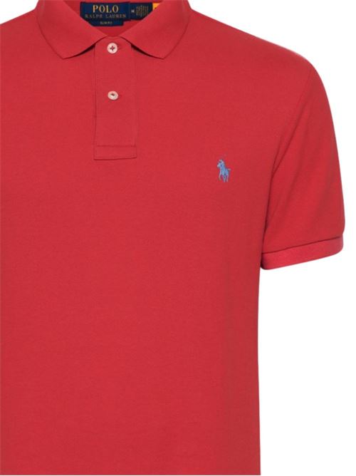 Polo rossa con logo da uomo POLO RALPH LAUREN | 710536856437